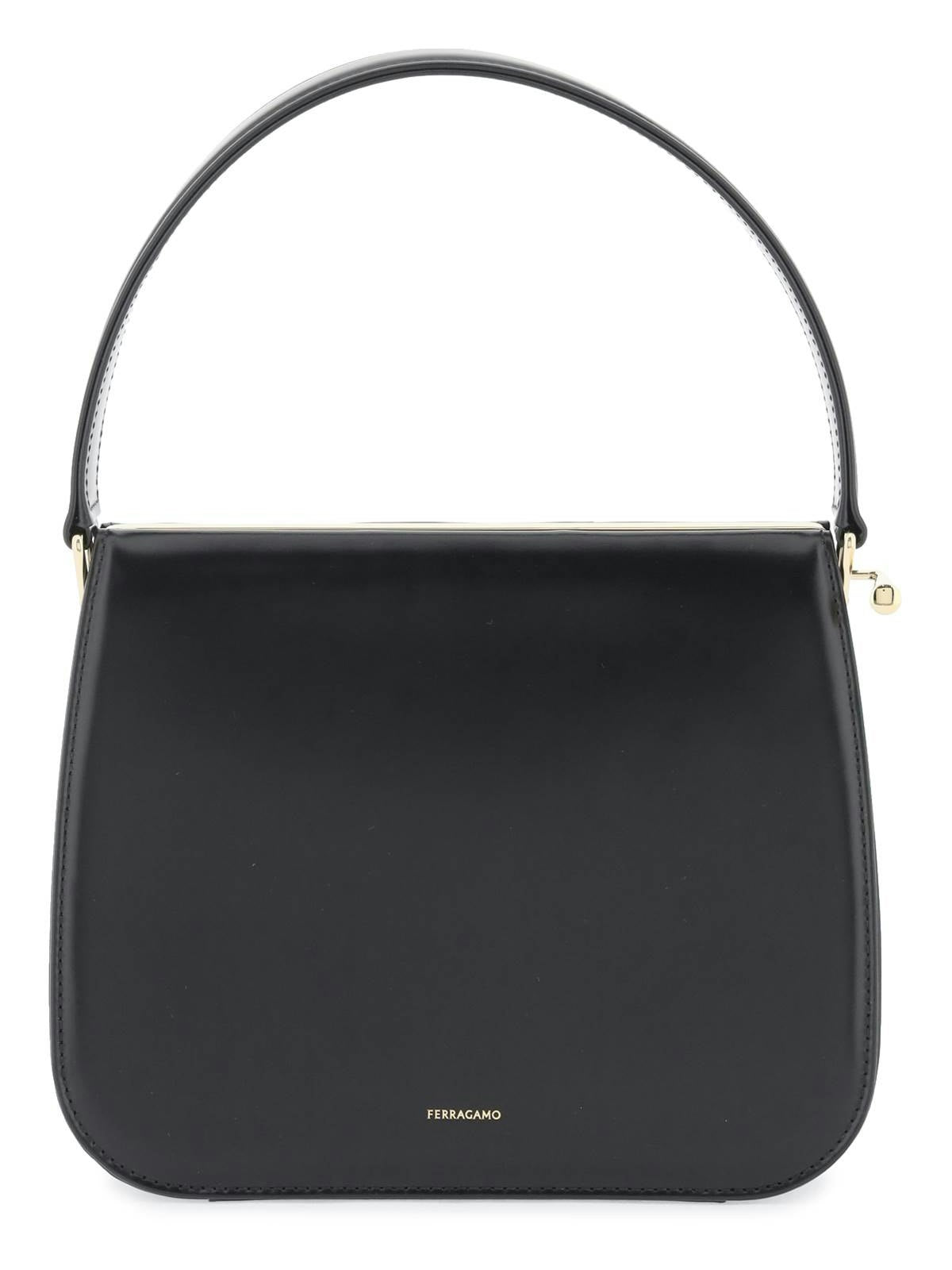 Ferragamo Women's Salvatore Semi-Rigid Handbag (M) in Black | 2154850766718