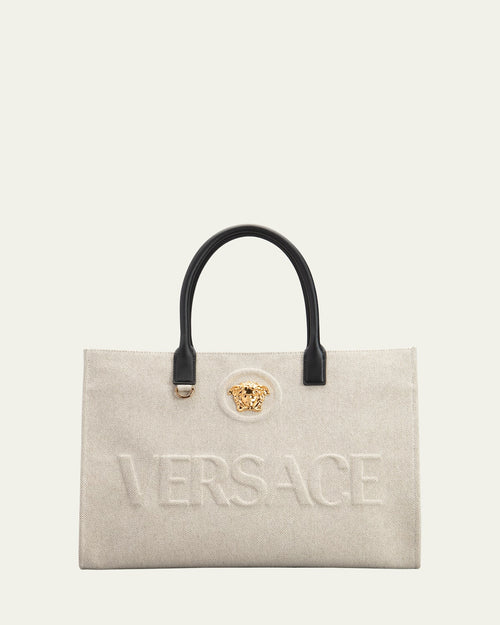 La Medusa Logo Canvas Tote Bag