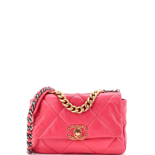 CHANEL 19 Flap Bag Quilted Leather Medium