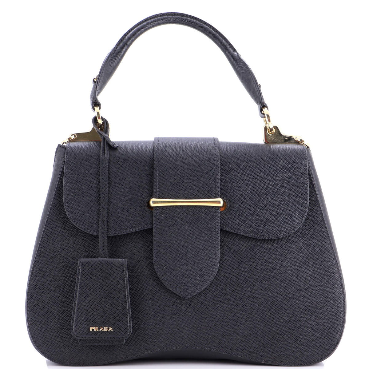Prada PRADA Sidonie Top Handle Bag Saffiano Leather Large