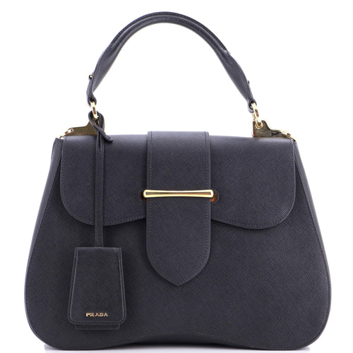 PRADA Sidonie Top Handle Bag Saffiano Leather Large