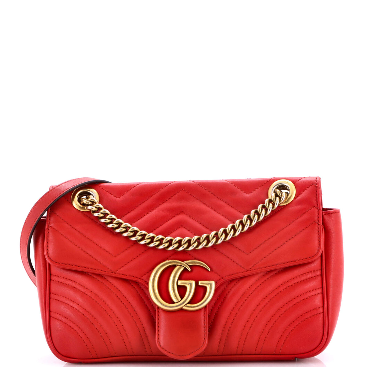 Gucci GUCCI GG Marmont Flap Bag Matelasse Leather Medium