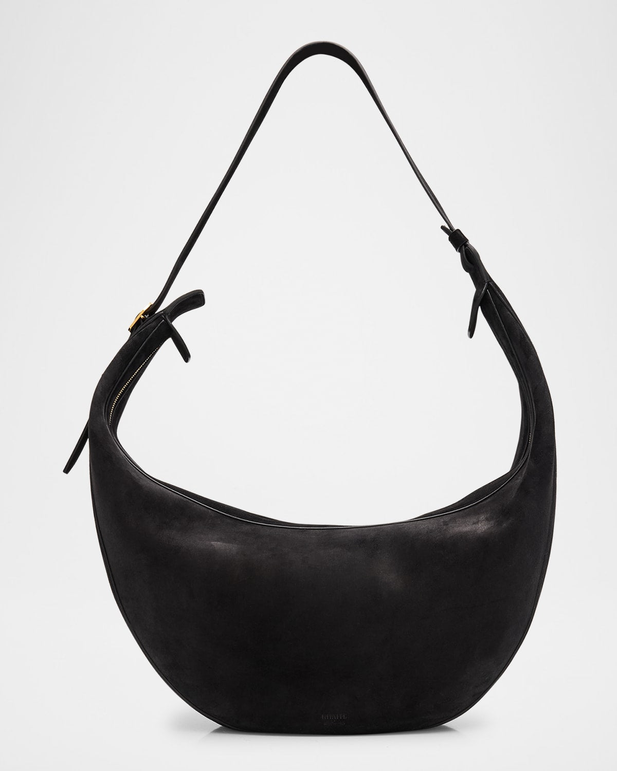 Khaite Augustina Zip Suede Hobo Bag