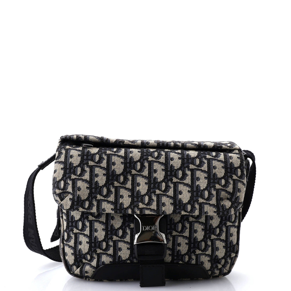 Christian Dior Explorer Buckle Messenger Bag Oblique Canvas Small
