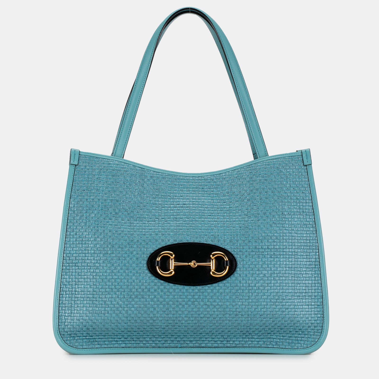 Gucci Blaue Bast Horsebit 1955 Einkaufstasche