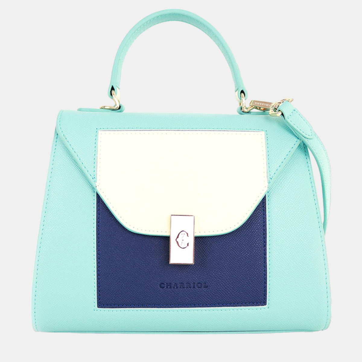 Charriol Blue & Navy Leather LE REVE Handbag