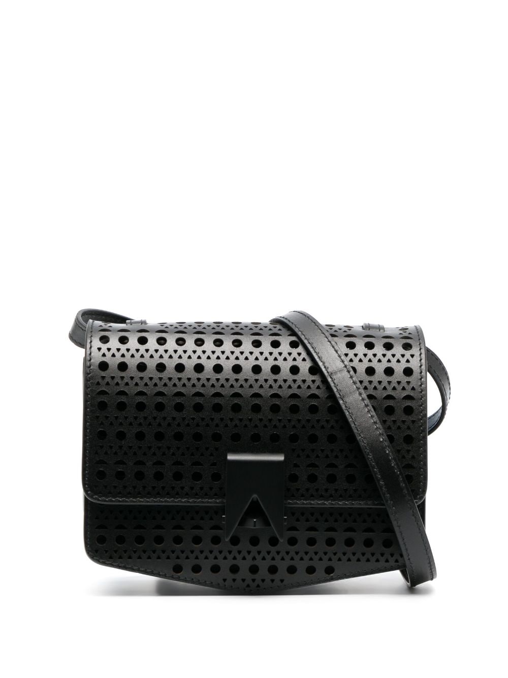 AlaÃ¯a Women's Crossbody S Le Cload Black Perforated in Noir | 1S1417CA251999