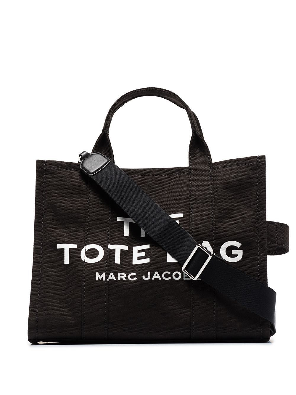 Marc Jacobs Women's Tote The Medium Letters White Logo in Black | M0016161001001