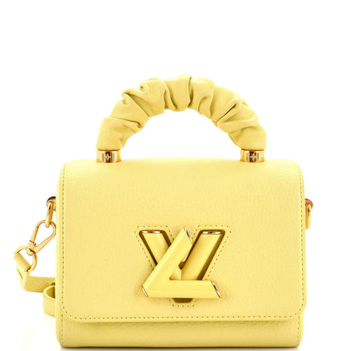 Twist Scrunchie Top Handle Bag Leather PM