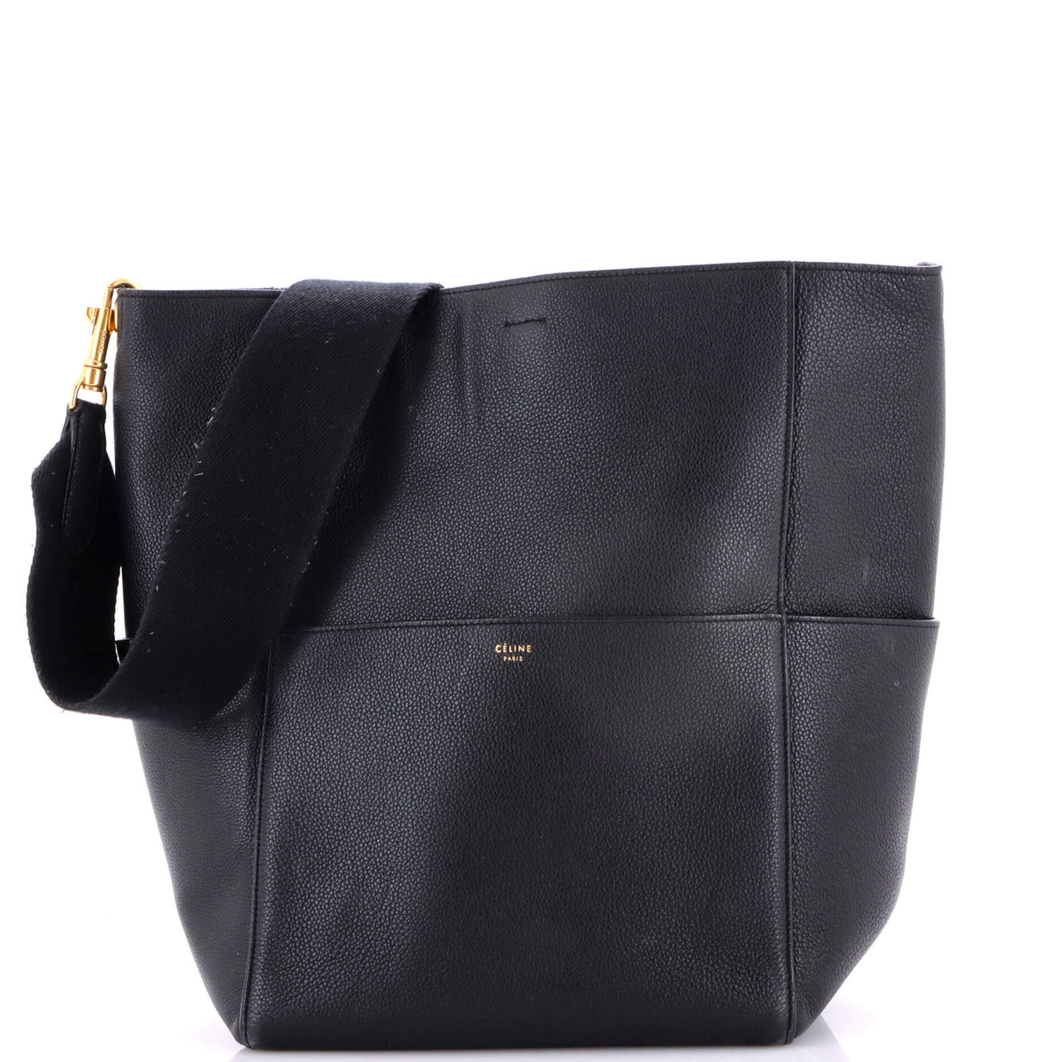 Celine CELINE Sangle Seau Bag Calfskin Large