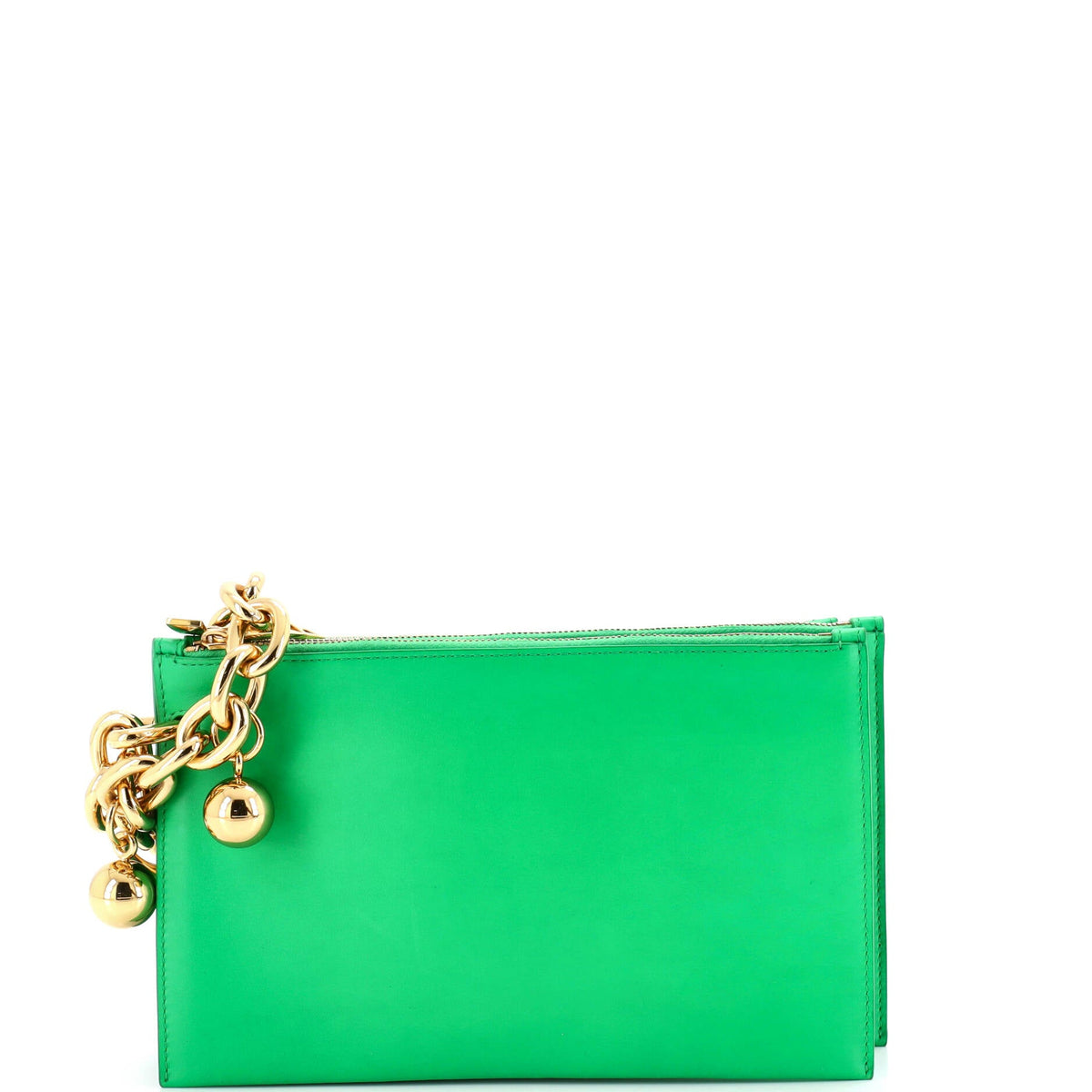 Bottega Veneta Trio Wristlet Pouch Leather Small