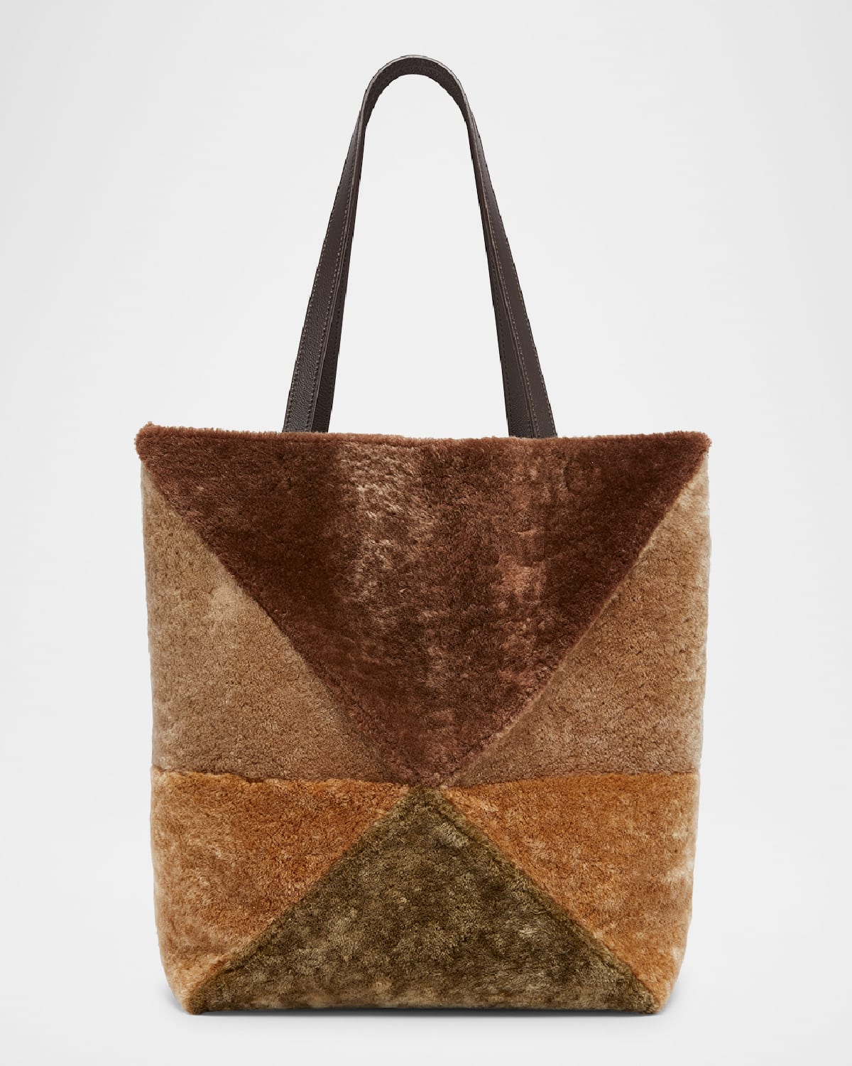 Loewe Puzzle Fold Large Sheep Shearling Fur Tote Bag