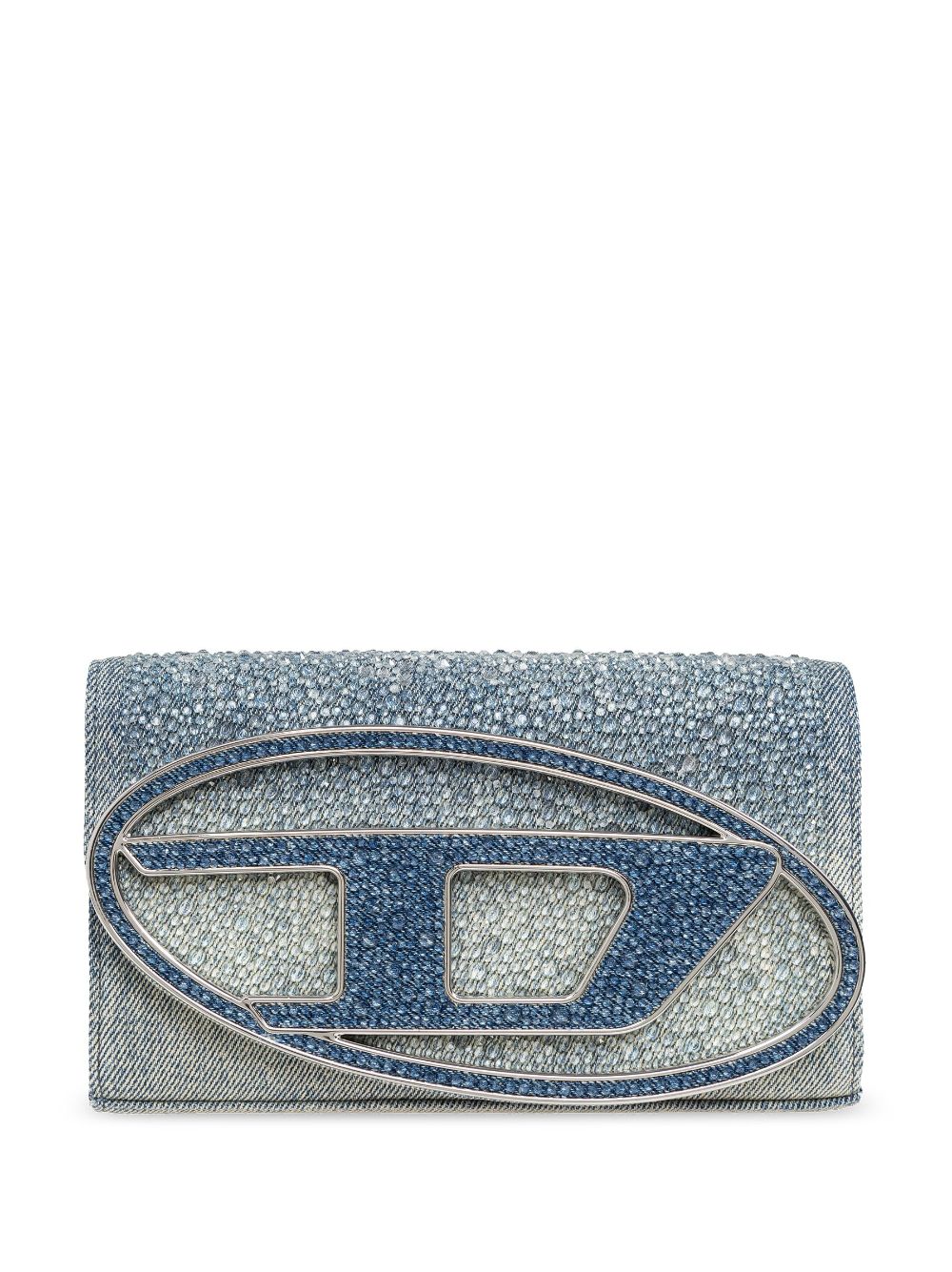 Diesel Women's Blue Denim Embellished Shoulder Bag in Bluedenim | Size UNI | X09809 Color P6803H8457