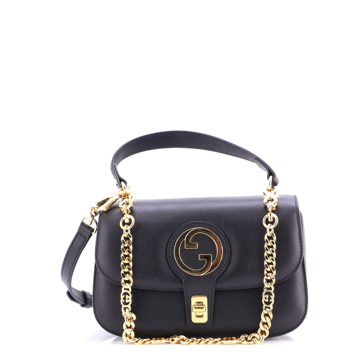 Gucci GUCCI Blondie NM Chain Top Handle Bag Leather Small