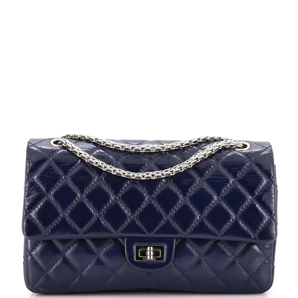 CHANEL Reissue 2.55 Flap Bag Quilted Crinkled Patent 225