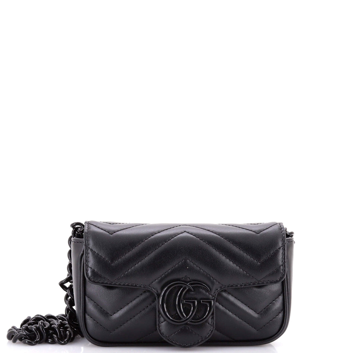Gucci GUCCI GG Marmont Flap Belt Bag Matelasse Leather