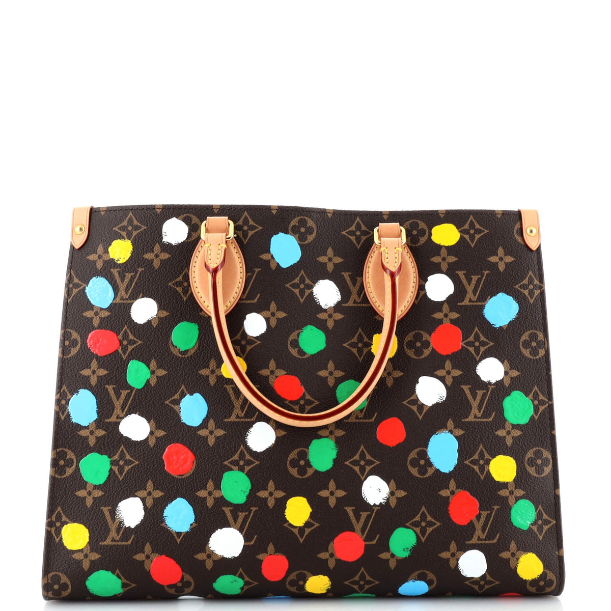 Louis Vuitton OnTheGo Tote Yayoi Kusama Painted Dots Monogram Canvas MM