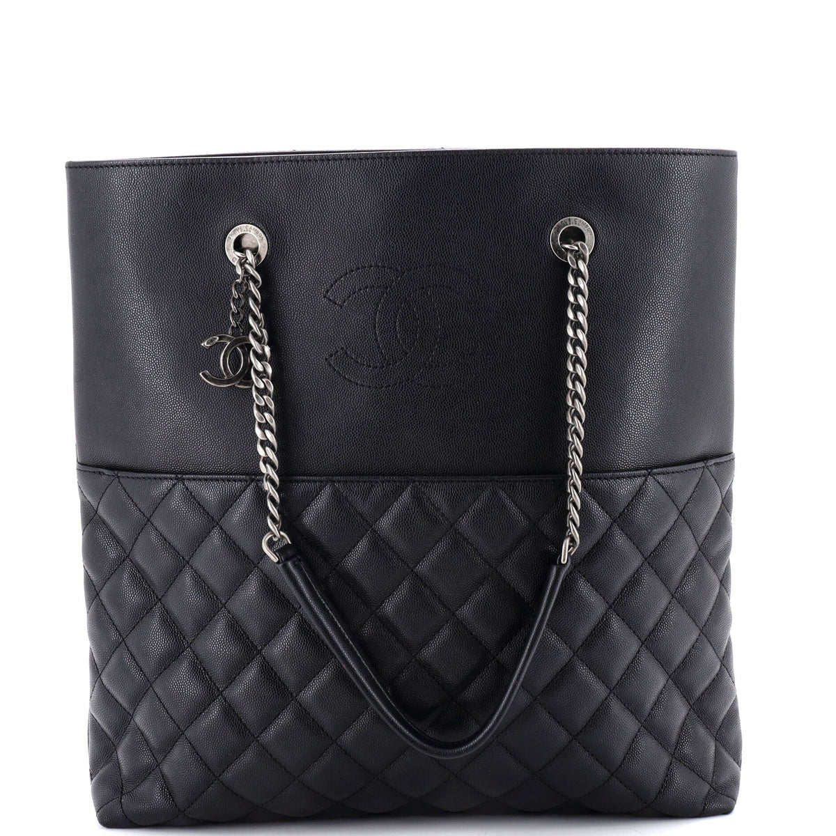 Chanel CHANEL Urban Delight Chain Tote Quilted Caviar Large