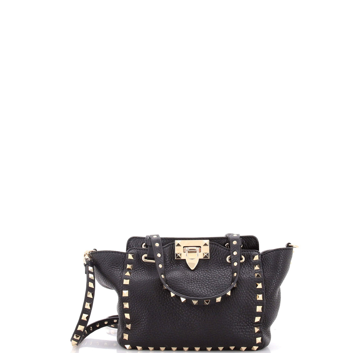 Valentino VALENTINO GARAVANI Rockstud Tote Pebbled Leather Mini