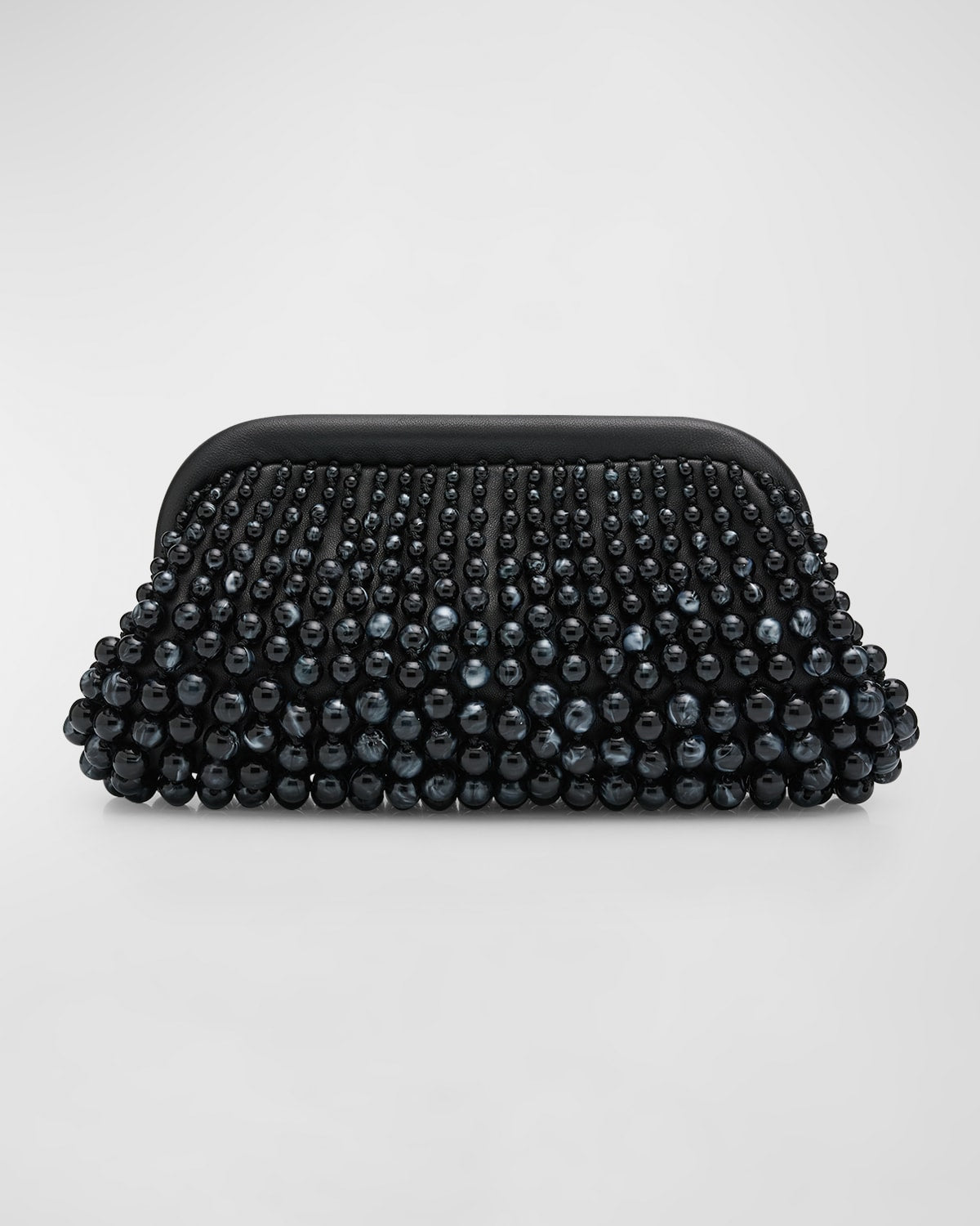 Cult Gaia Nia Beaded Leather Clutch Bag