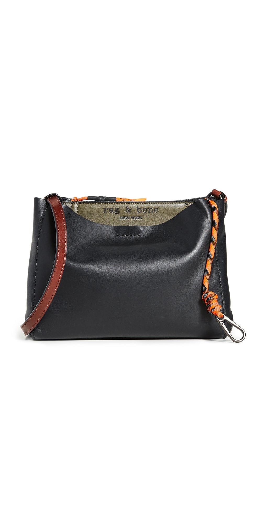 Rag & Bone Passenger Crossbody Bag Black/Olive One Size