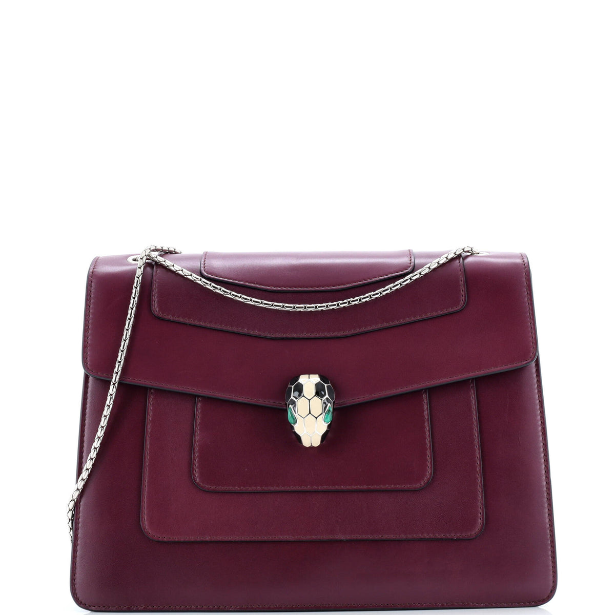 Bvlgari BVLGARI Serpenti Forever Square Shoulder Bag Leather Large