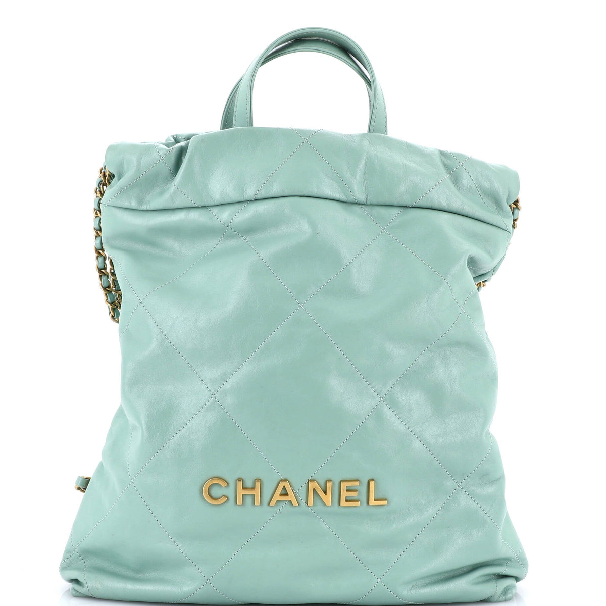 Chanel CHANEL 22 Chain Backpack Quilted Calfskin Medium