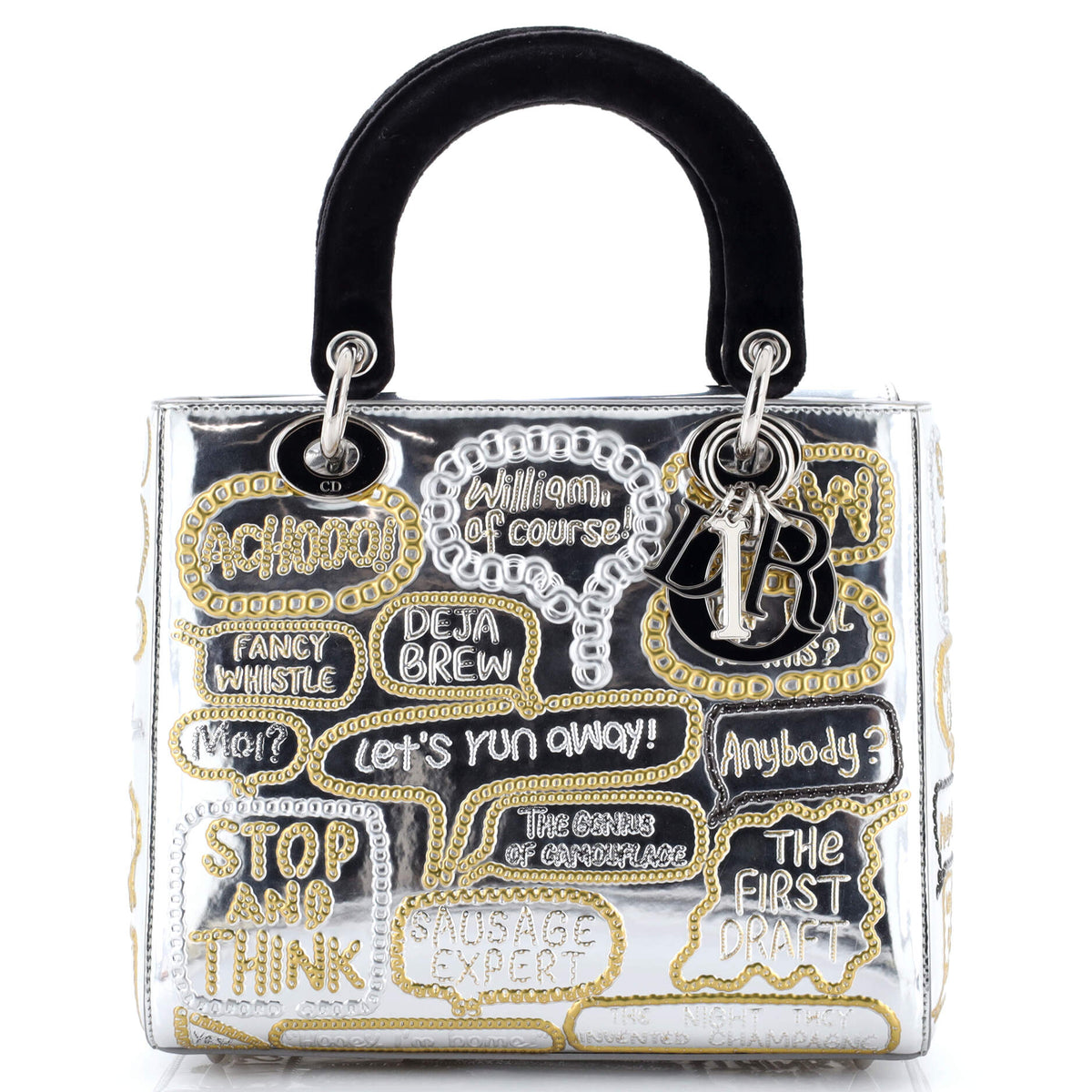 Christian Dior Lady Dior Art Bag Limited Edition Xu Zhen Embossed Leather Medium