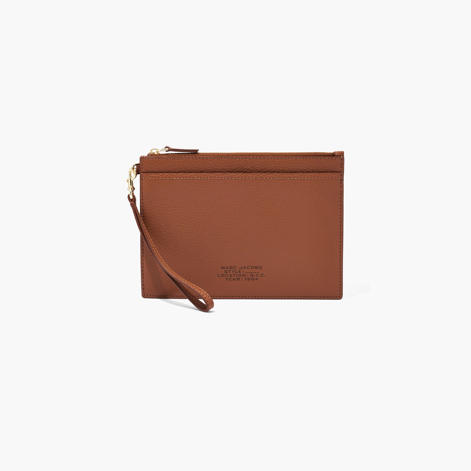 Marc Jacobs The Leather Small Wristlet in Argan Oil