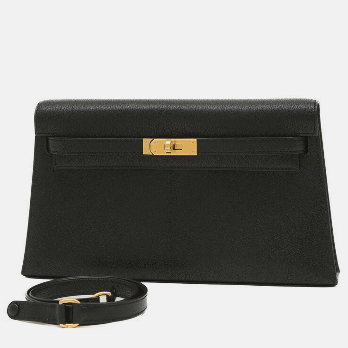 Hermès Black Chevre Shamquila Kelly Elan Handbag