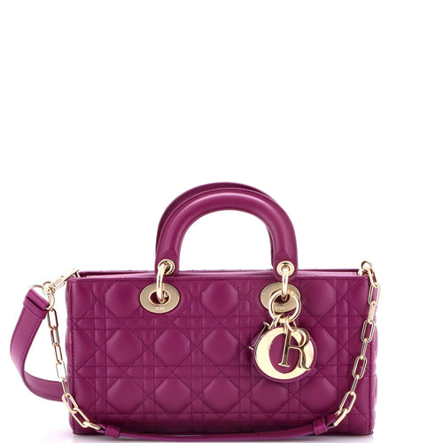 Lady D-Joy Bag Cannage Quilt Lambskin Small