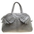 Grey Leather Large Obi Bowler Bag