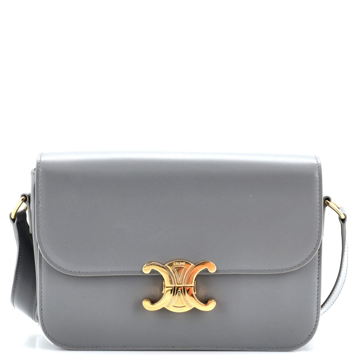 Celine CELINE Triomphe Shoulder Bag Smooth Calfskin Medium