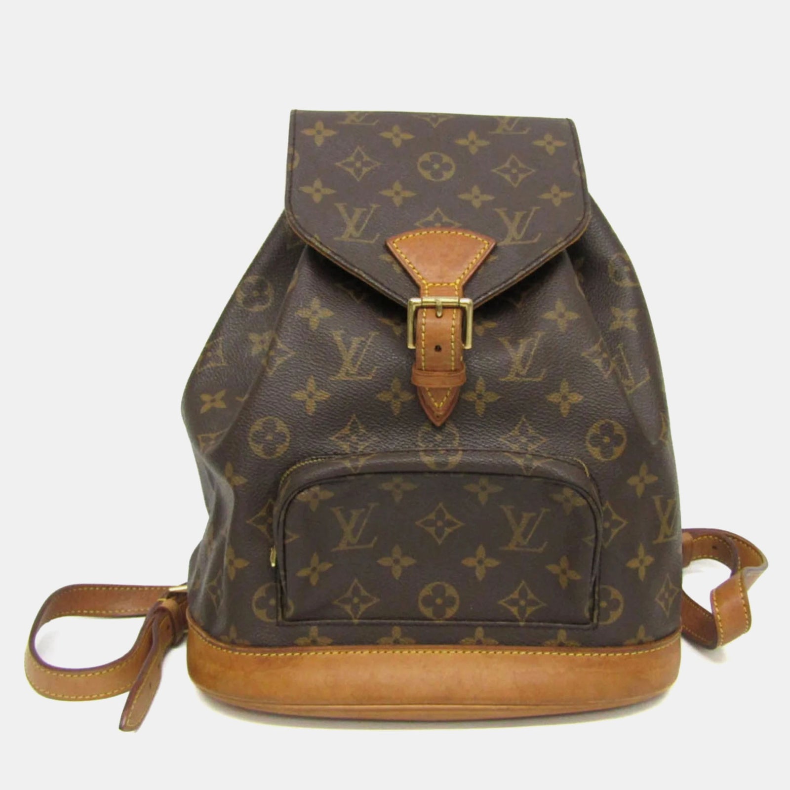 Louis Vuitton Sac à dos Montsouris MM en toile enduite marron monogrammée