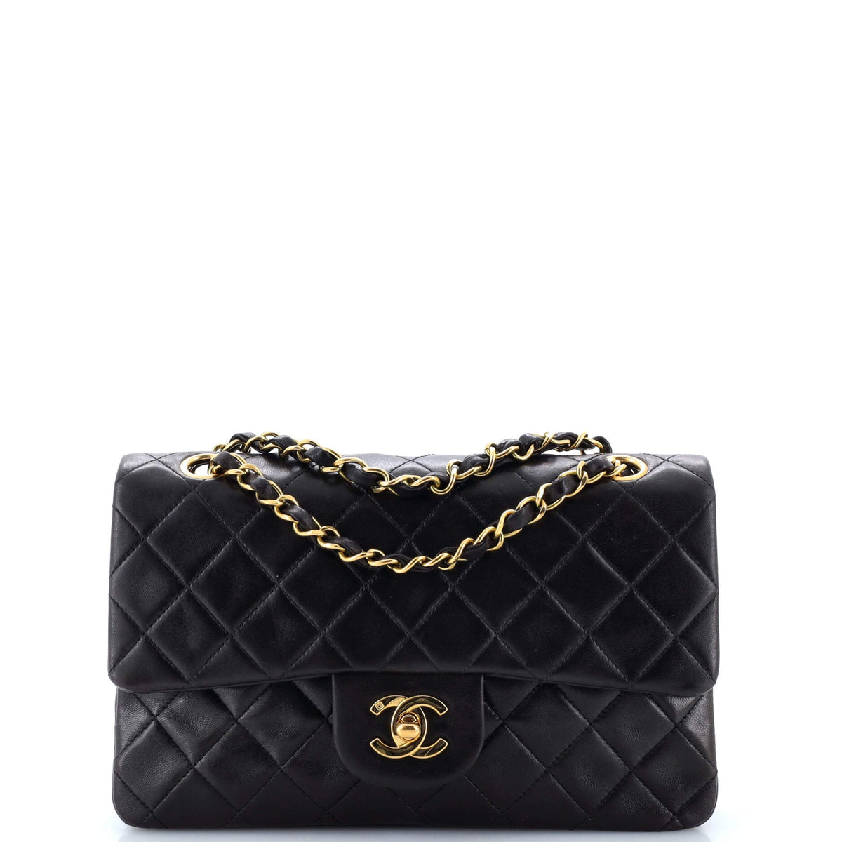 Chanel CHANEL Vintage Classic Double Flap Bag Quilted Lambskin Small