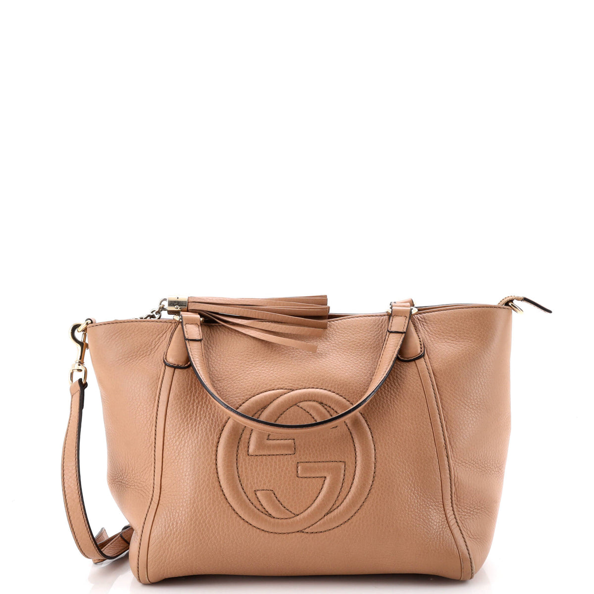Gucci GUCCI Soho Convertible Top Handle Bag Leather Small