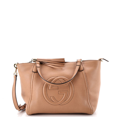 GUCCI Soho Convertible Top Handle Bag Leather Small