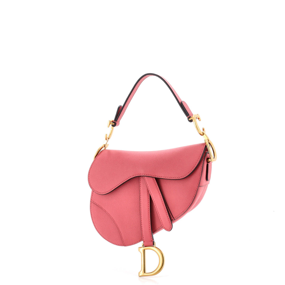 Christian Dior Saddle Handbag Leather Mini