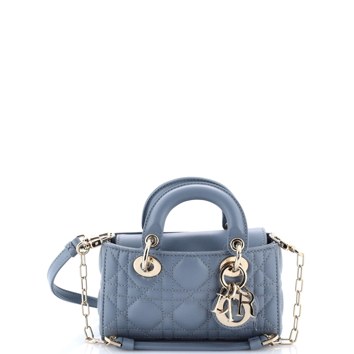 Christian Dior Lady D-Joy Bag Cannage Quilt Lambskin Micro