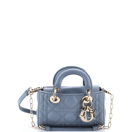 Lady D-Joy Bag Cannage Quilt Lambskin Micro