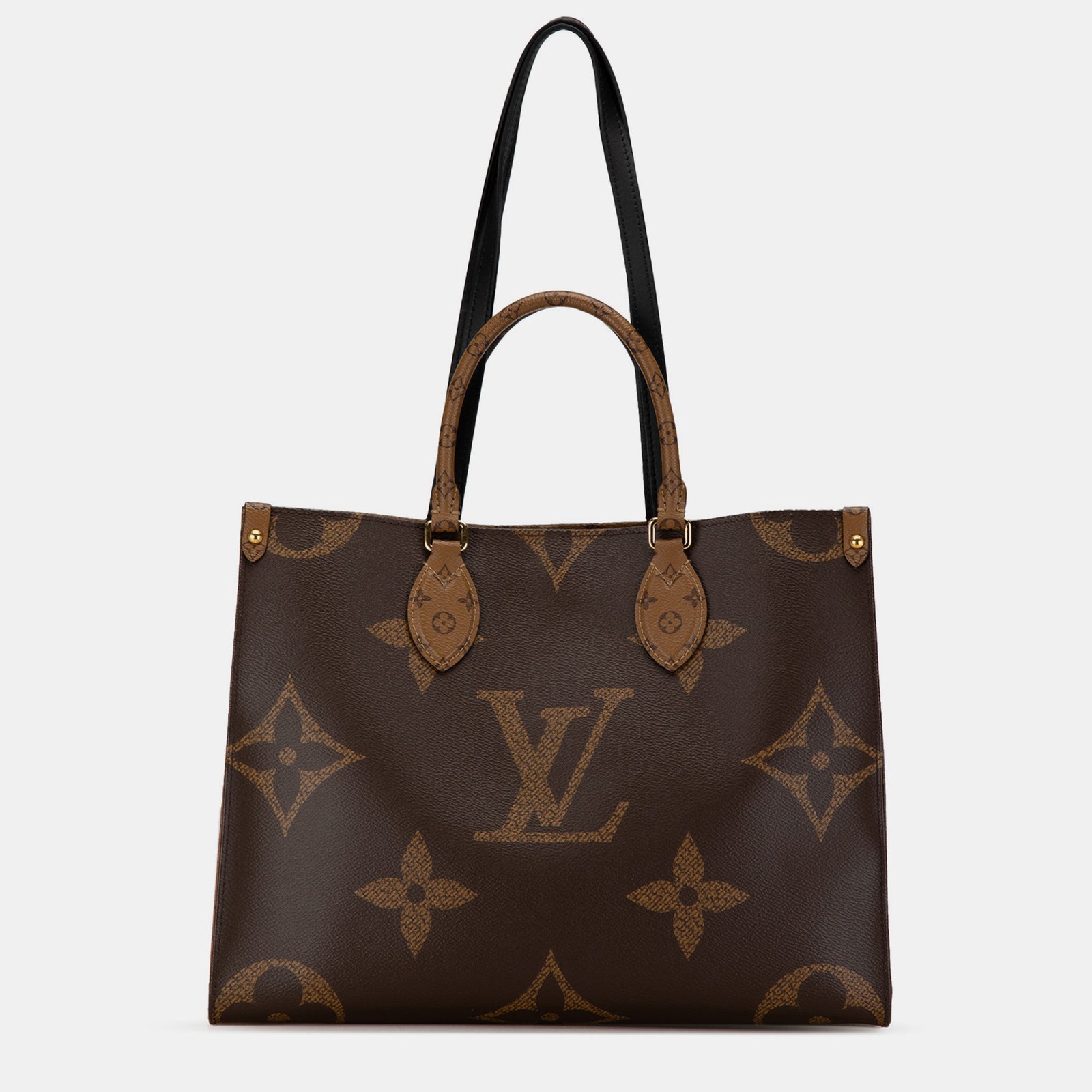 Louis Vuitton Sac fourre-tout géant en toile marron avec monogramme OnTheGo MM