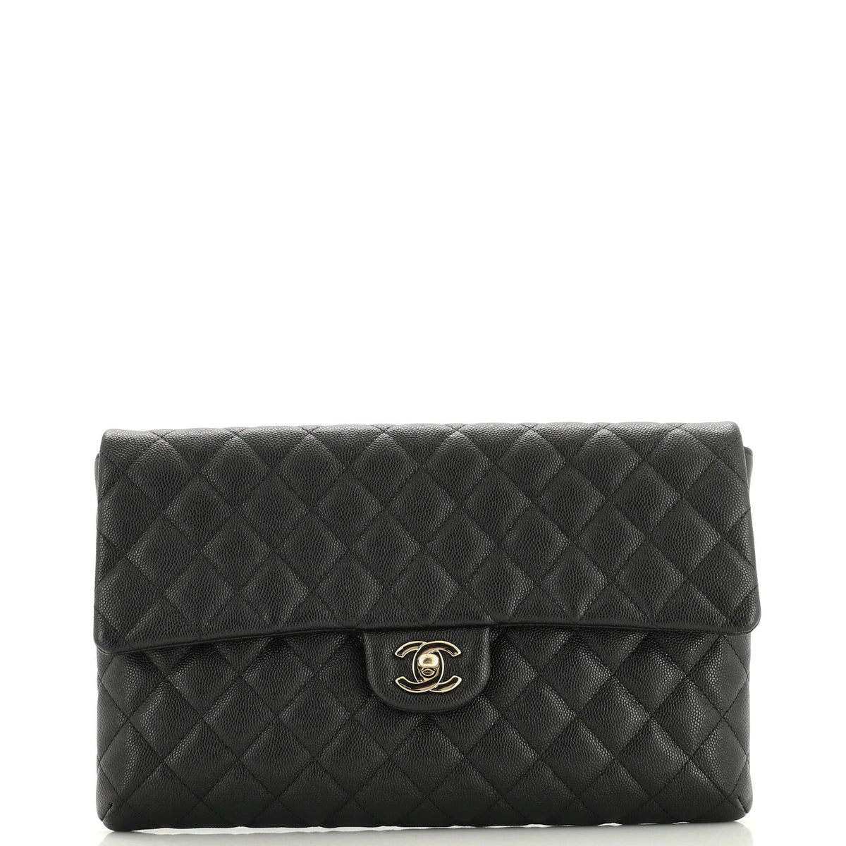 Chanel CHANEL Classic Flap Clutch Quilted Caviar
