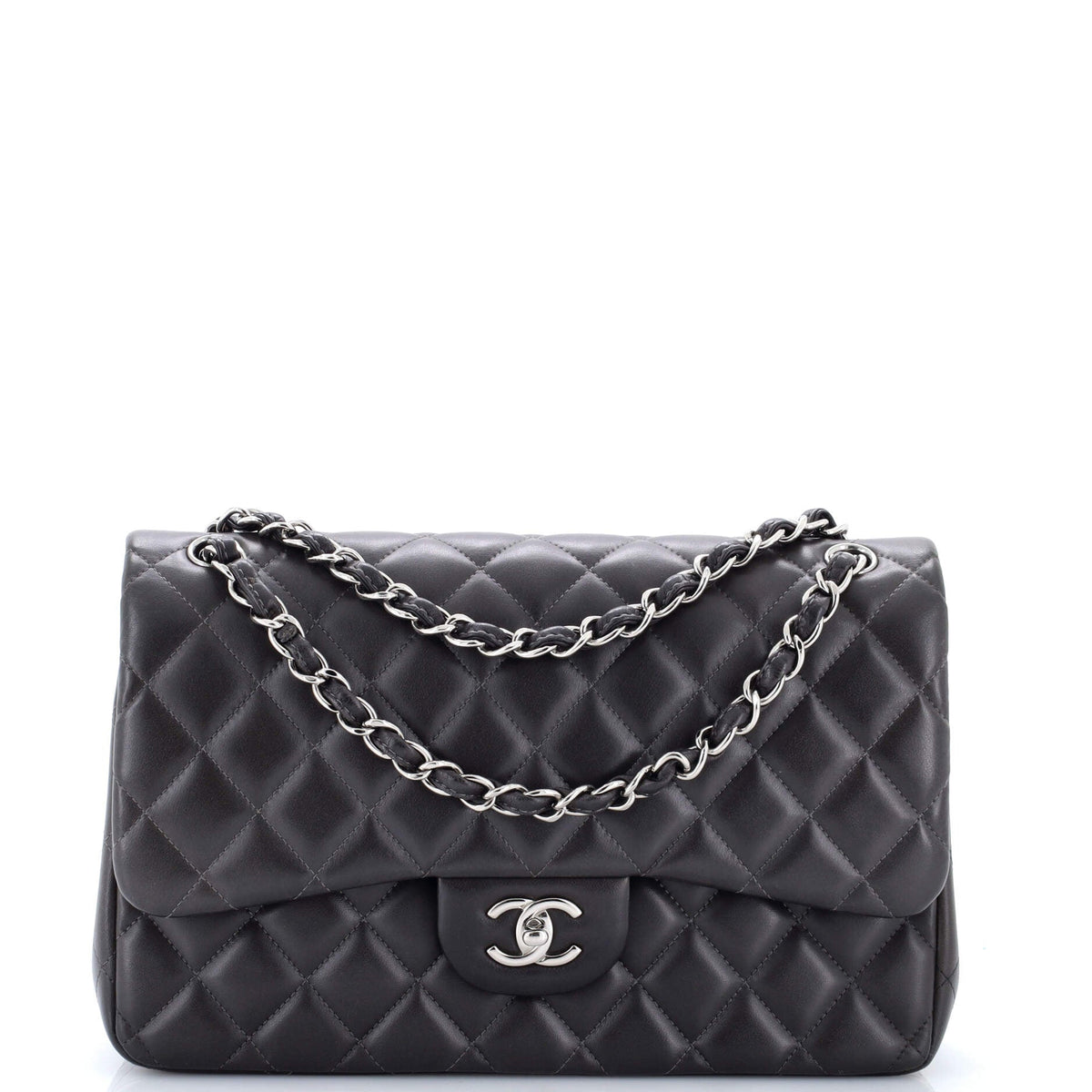 Chanel CHANEL Classic Double Flap Bag Quilted Lambskin Jumbo