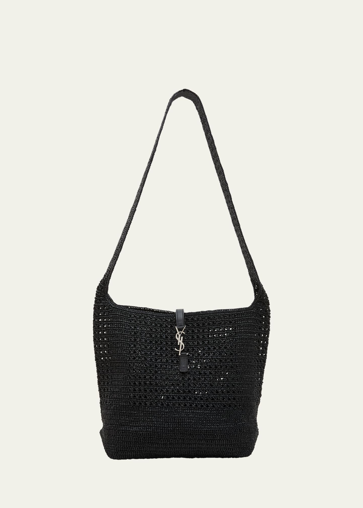 Saint Laurent Men's LE 5 A 7 Raffia Hobo Bag