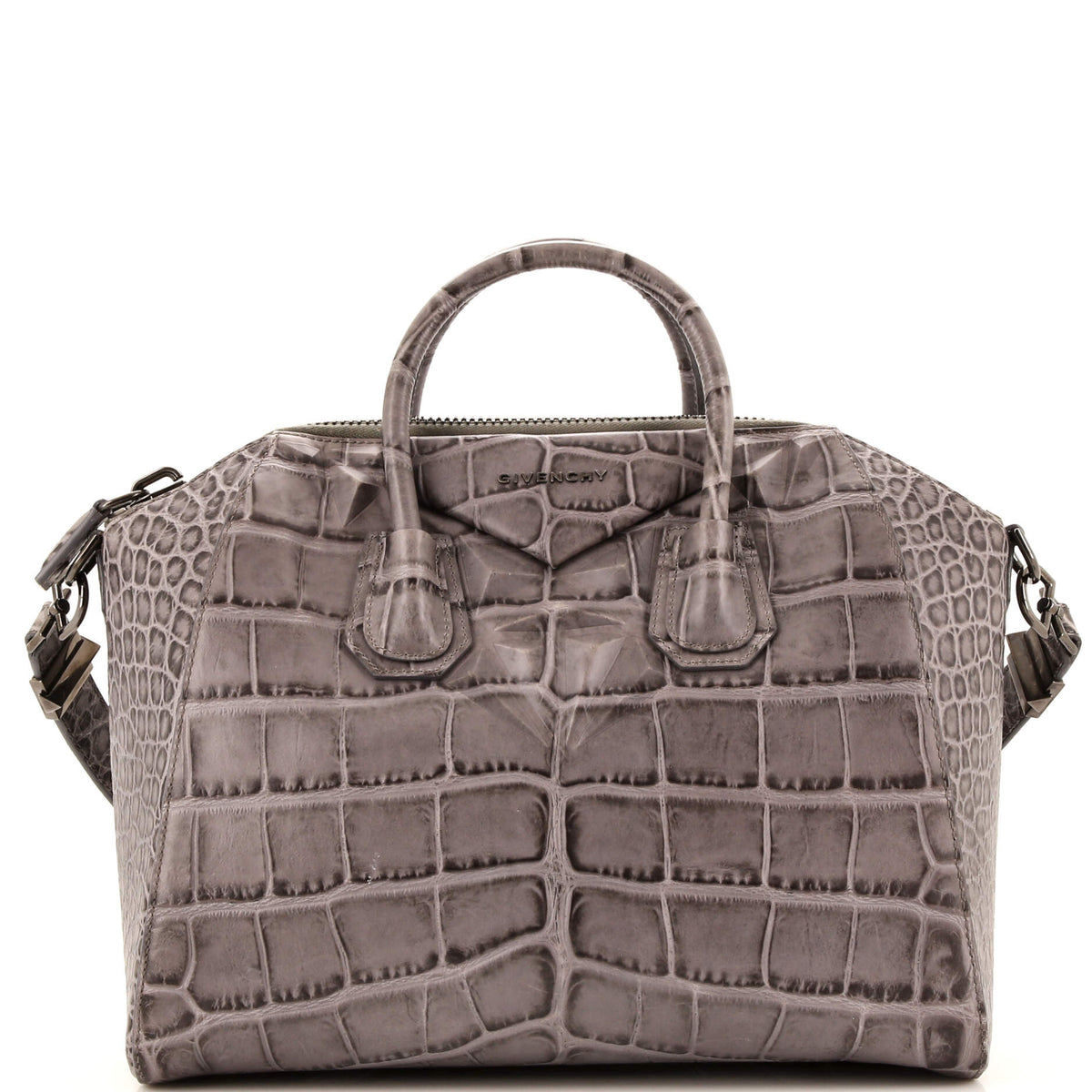 Givenchy GIVENCHY Antigona Bag Crocodile Embossed Leather Medium