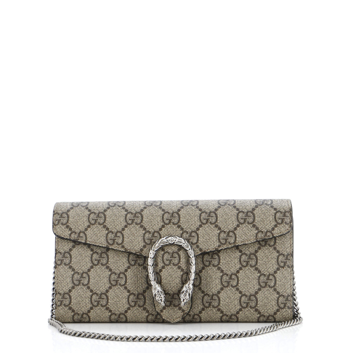 Gucci GUCCI Dionysus Chain Wallet GG Coated Canvas Long
