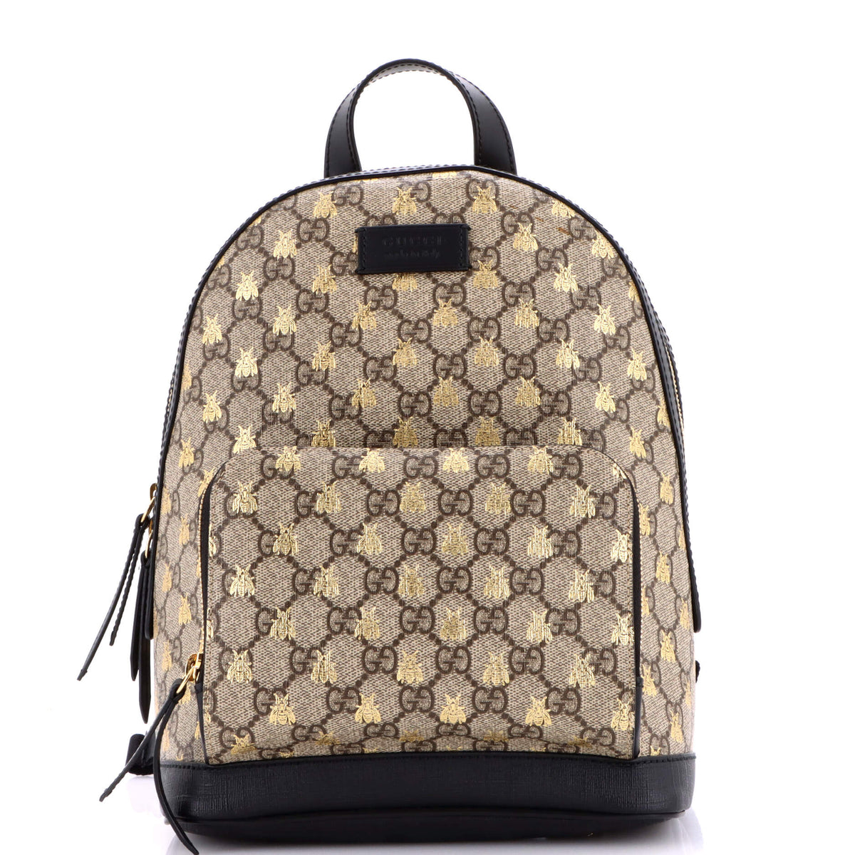 Gucci GUCCI Zip Pocket Backpack Printed GG Coated Canvas Small
