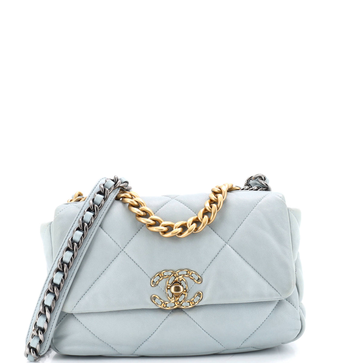Chanel CHANEL 19 Flap Bag Quilted Leather Medium