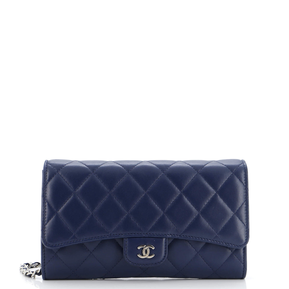 Chanel CHANEL Wallet on Short Chain Quilted Lambskin