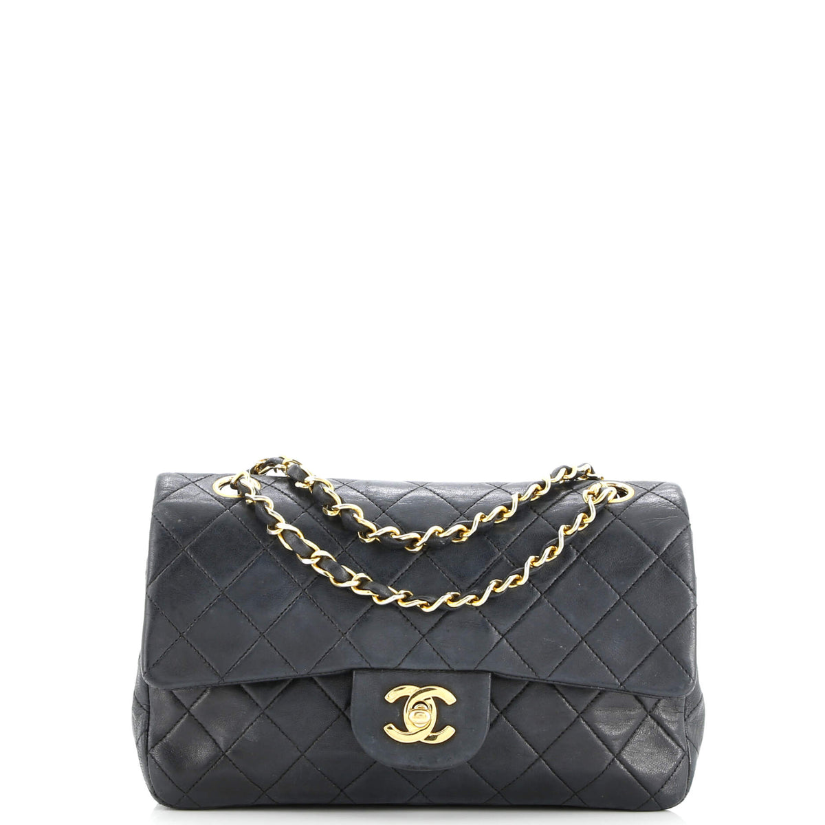Chanel CHANEL Vintage Classic Double Flap Bag Quilted Lambskin Small